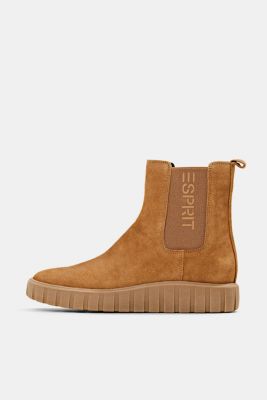 ESPRIT - Slip-on boots of suede with a platform sole at our online shop