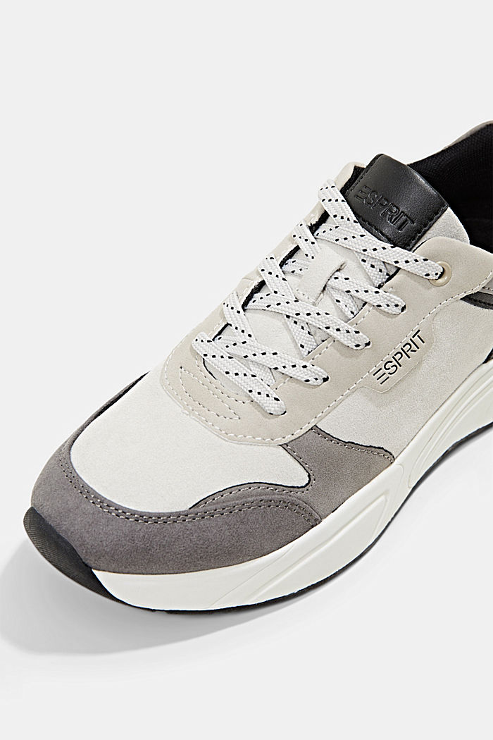 Mixed material trainers, LIGHT GREY, detail image number 4