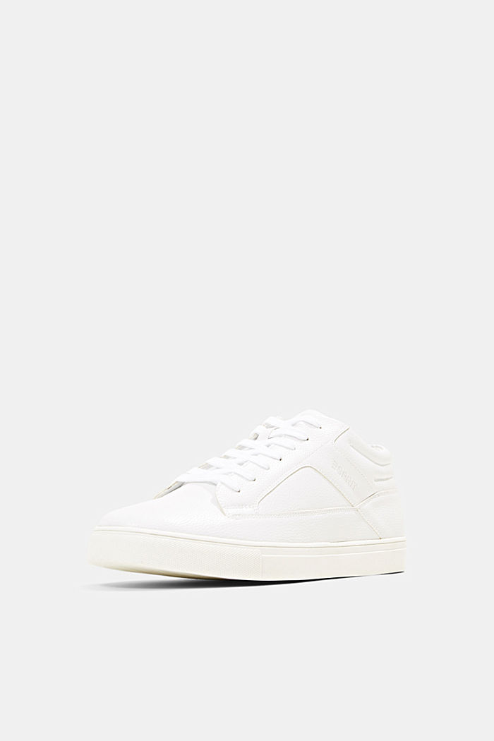 Faux leather trainers, WHITE, detail image number 2