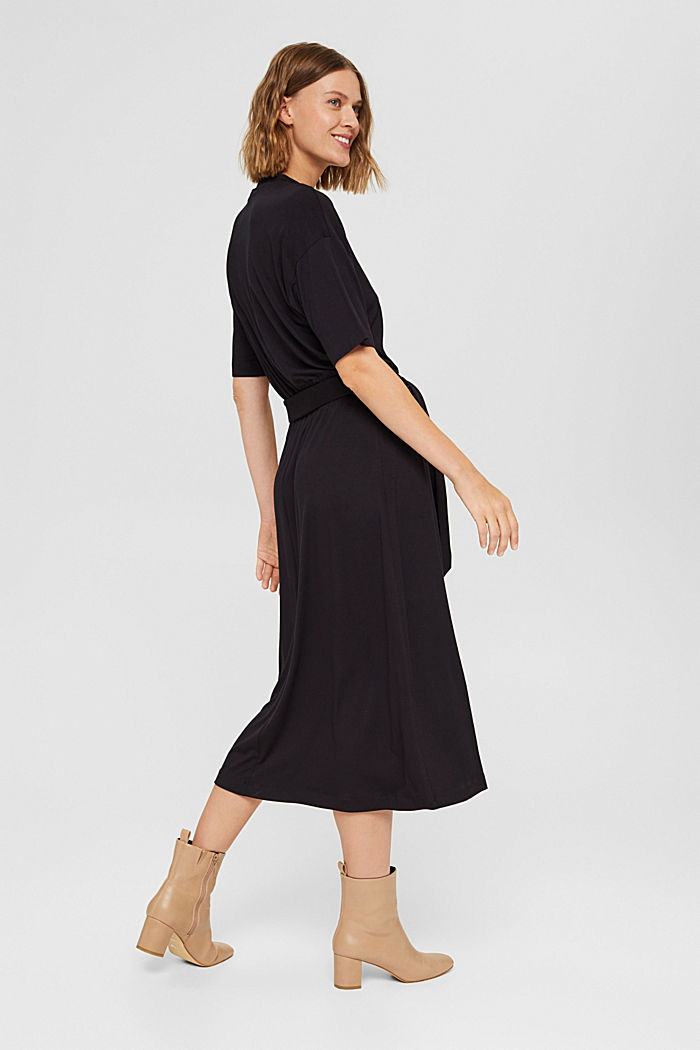 Jersey midi dress made of LENZING™ ECOVERO™, BLACK, detail image number 2