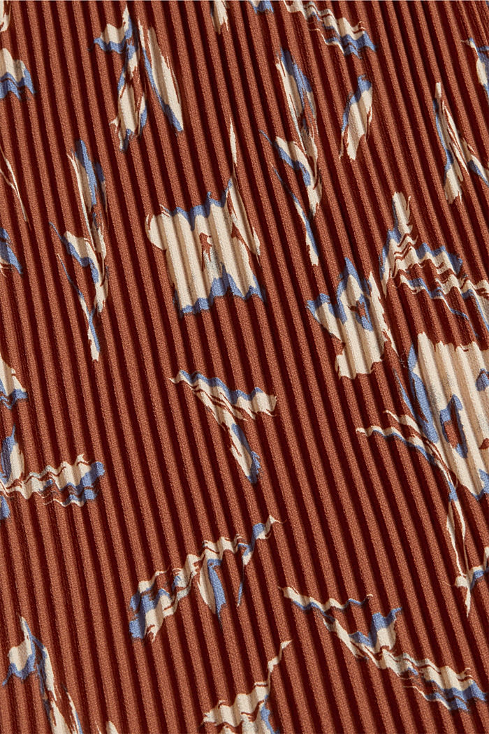 Recycled: pleated dress with a print, TERRACOTTA, detail image number 5