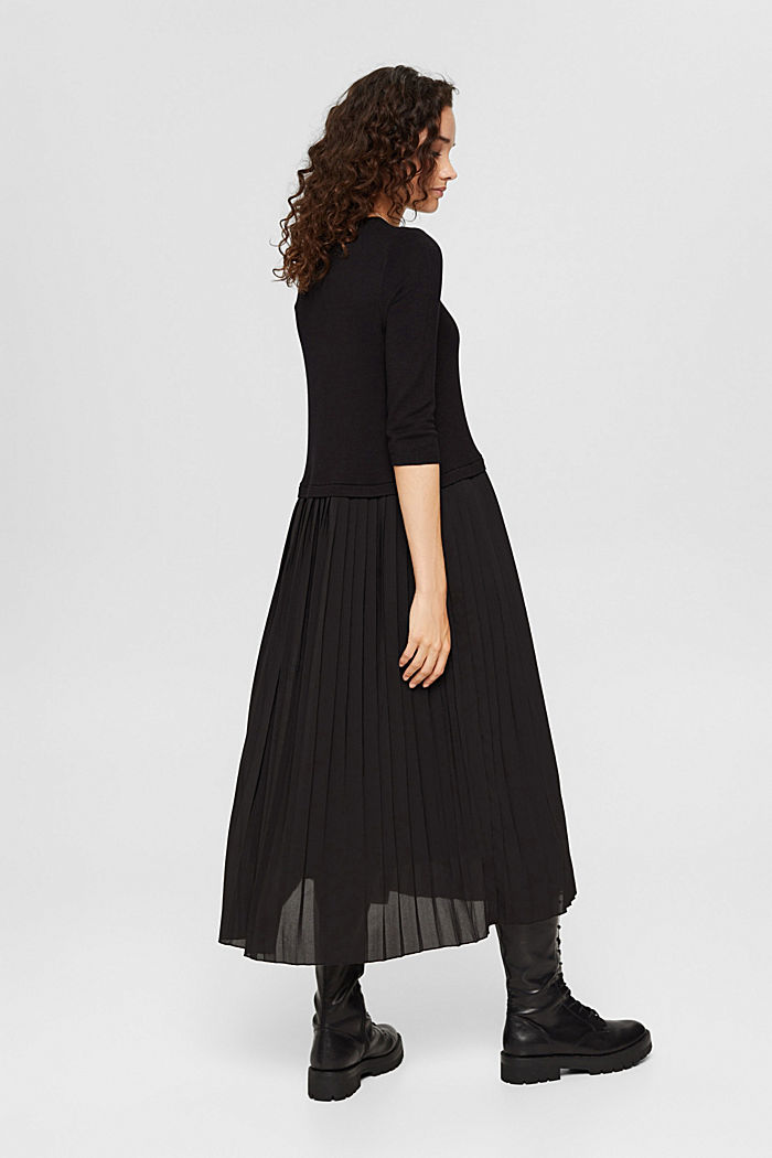 Kleid im Zweiteiler-Look mit LENZING™ ECOVERO™, BLACK, detail image number 2
