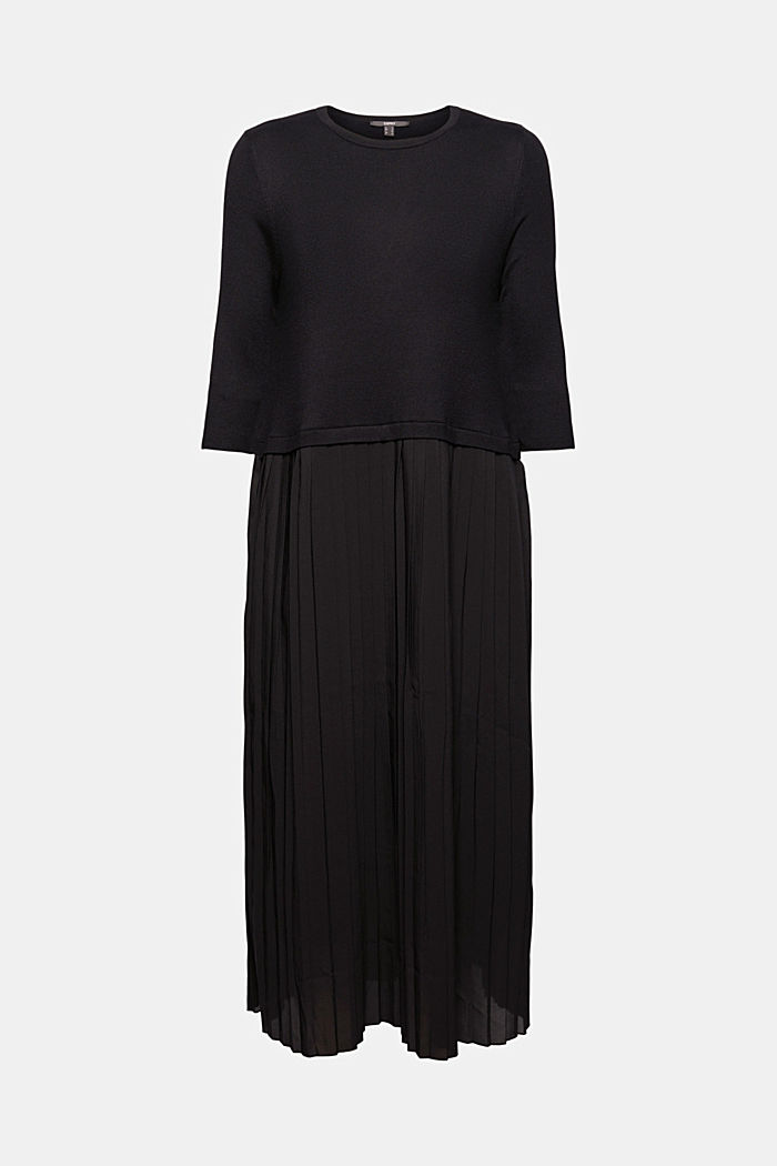 Kleid im Zweiteiler-Look mit LENZING™ ECOVERO™, BLACK, detail image number 6