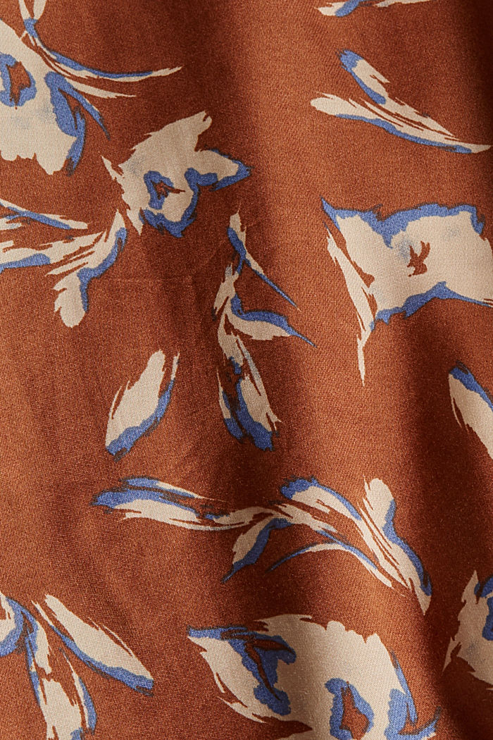 Satin blouse containing LENZING™ ECOVERO™, TERRACOTTA, detail image number 4