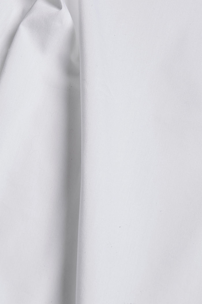 Poplin blouse with balloon sleeves, WHITE, detail image number 4