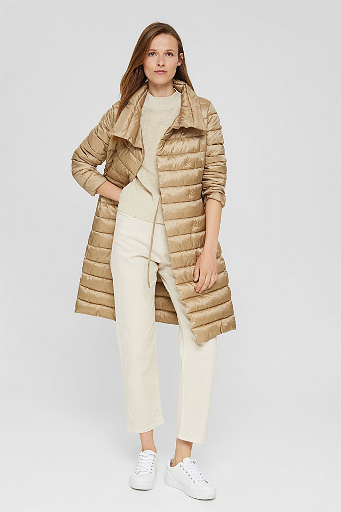 Recycled: 3M™ Thinsulate™ quilted coat, TAUPE, detail image number 1