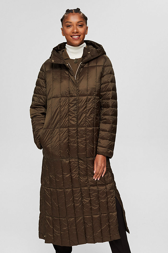Recycled: 3M™ Thinsulate™ quilted coat, DARK KHAKI, detail image number 0