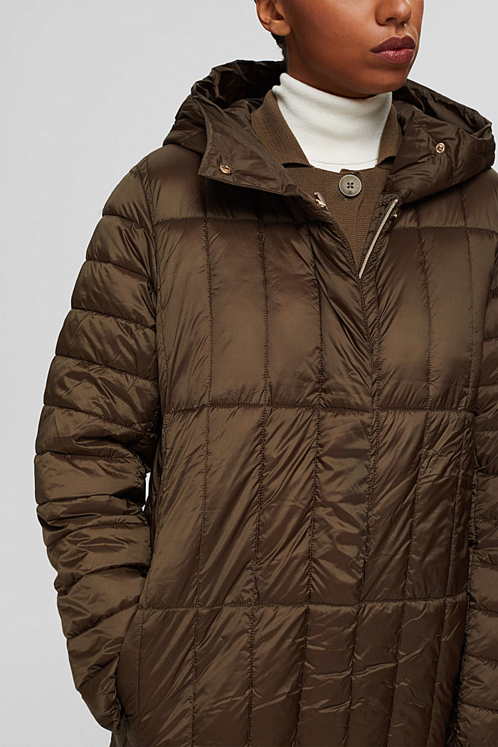 Recycled: 3M™ Thinsulate™ quilted coat, DARK KHAKI, detail image number 2