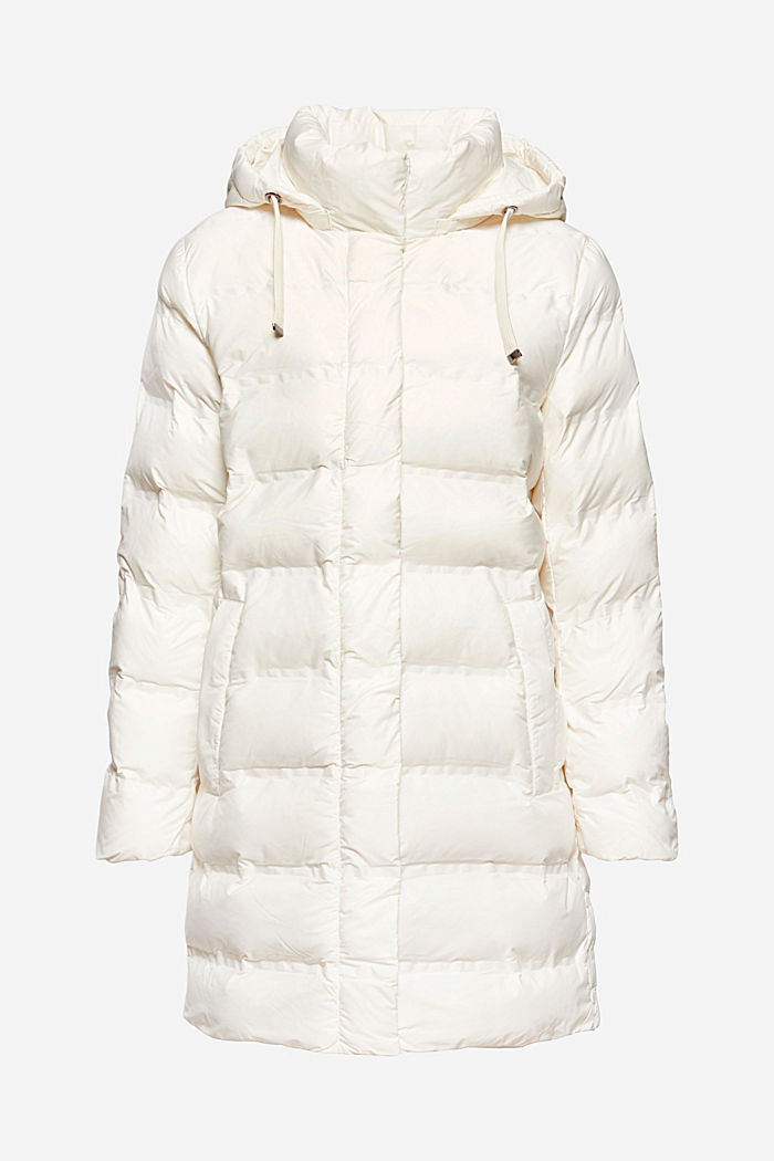 Recycled: quilted coat with detachable hood, ICE, overview