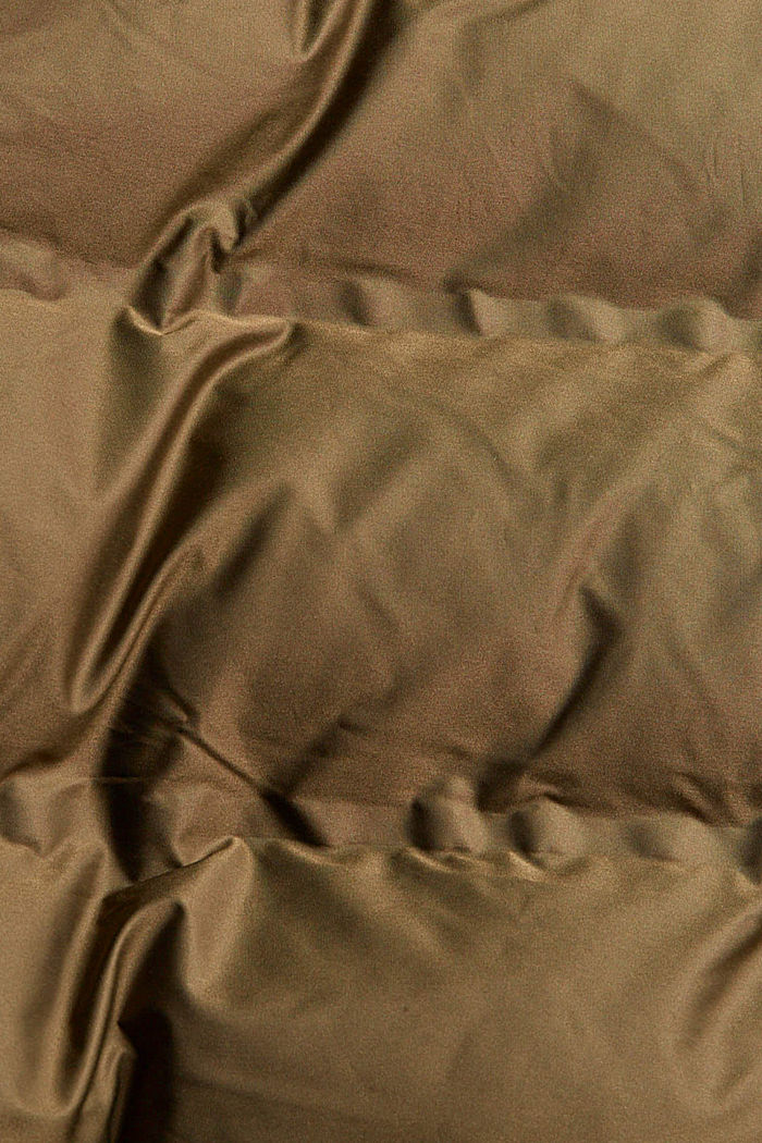 Reciclado: Abrigo acolchado con capucha separable, DARK KHAKI, detail image number 4