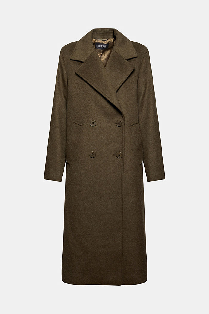 Recycled: oversized coat in blended wool
