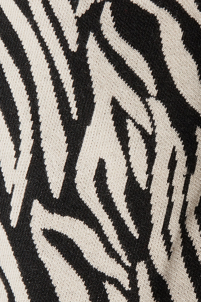 With cashmere and wool: patterned jumper, BLACK, detail image number 4