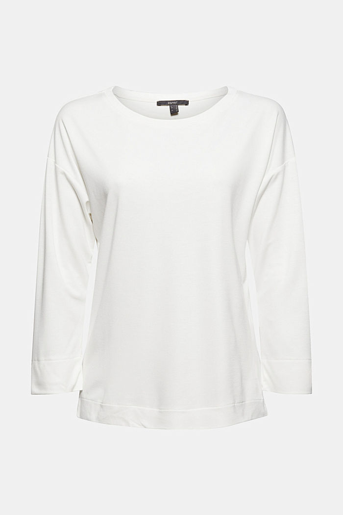 Long sleeve top with a print on the back, OFF WHITE, overview