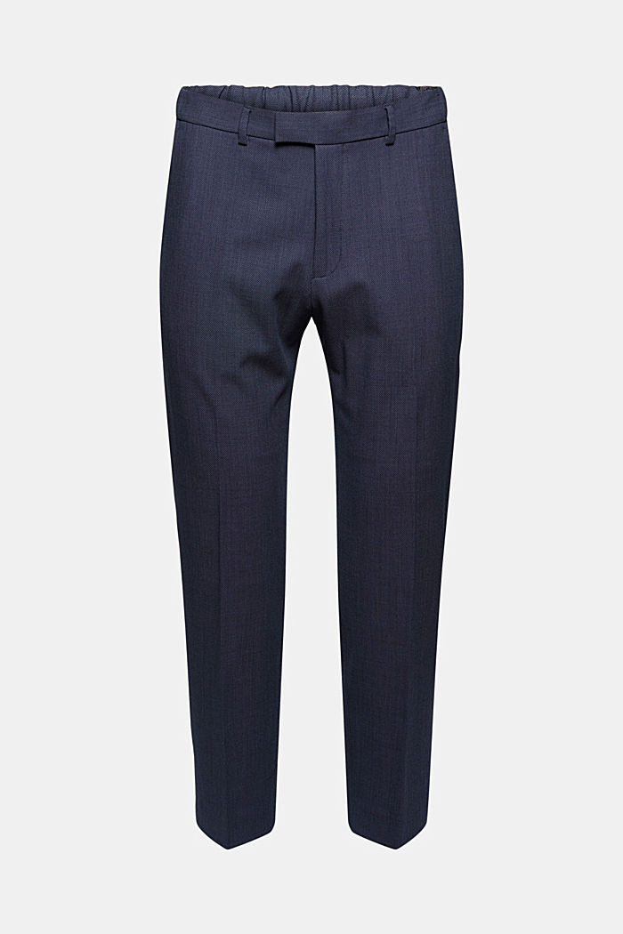 JOGG SUIT trousers made of blended wool, BLUE, overview