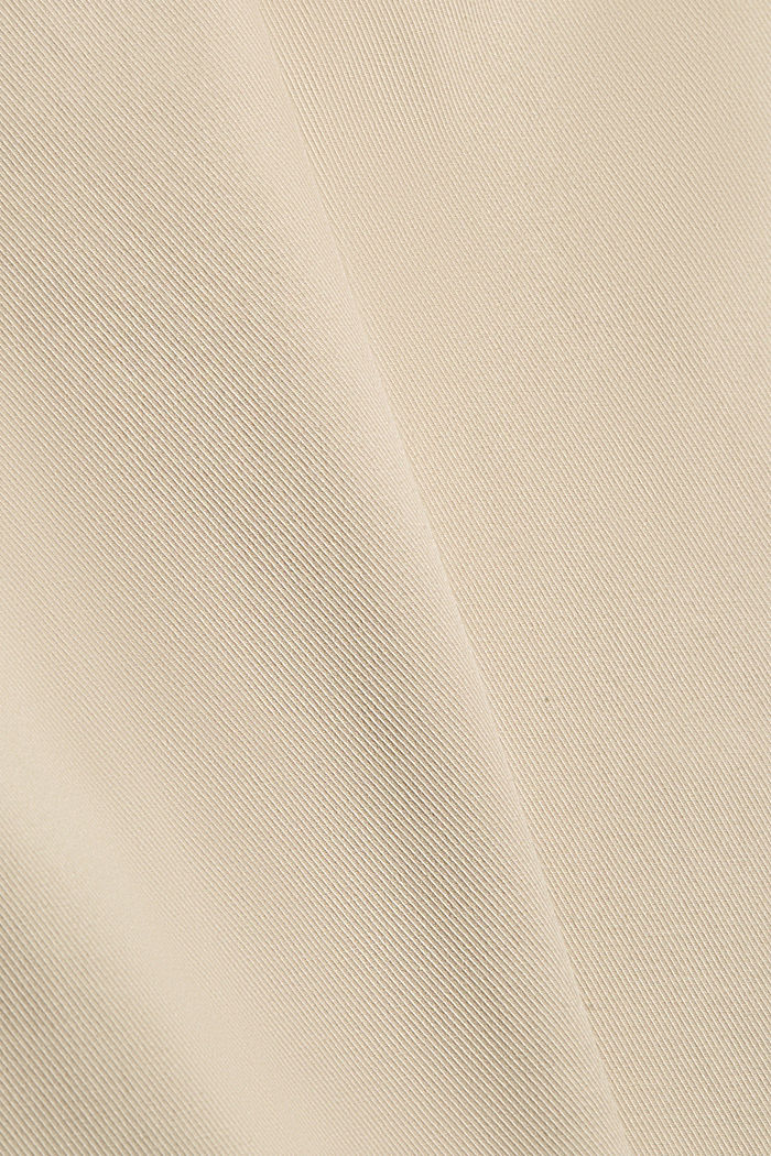 Cropped trousers in stretch cotton, BEIGE, detail image number 4