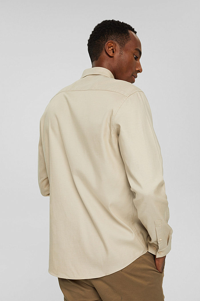 Shirt made of TENCEL™ and cotton, BEIGE, detail image number 3
