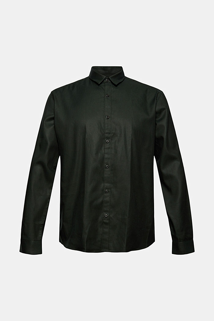 Shirt made of TENCEL™ and cotton, DARK KHAKI, detail image number 7