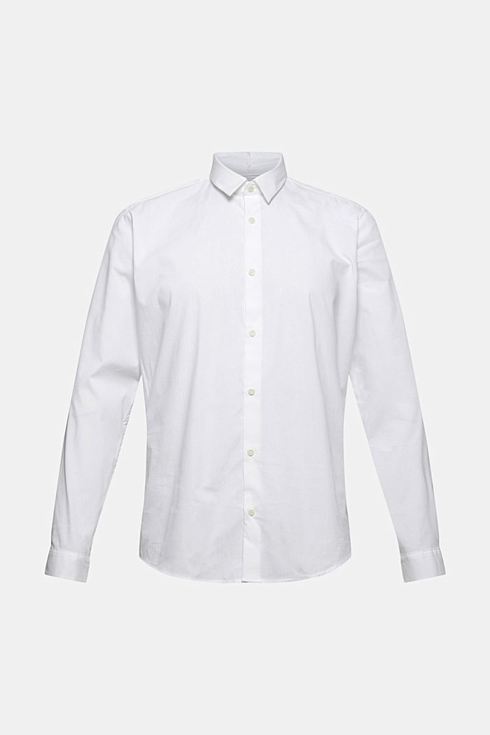 With linen/COOLMAX®: shirt with a versatile collar, WHITE, detail image number 6