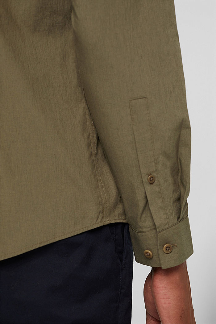 With linen/COOLMAX®: shirt with a versatile collar, LIGHT KHAKI, detail image number 5