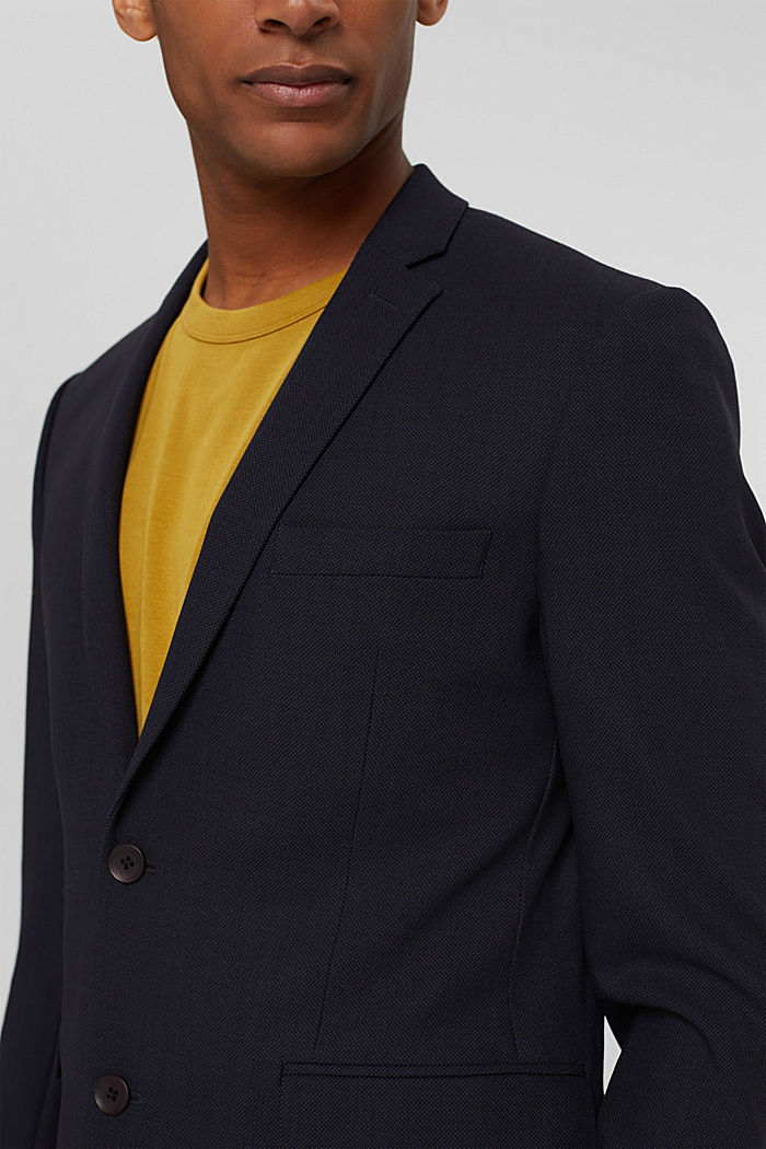 JOGG SUIT tailored jacket, wool blend, DARK BLUE, detail image number 2