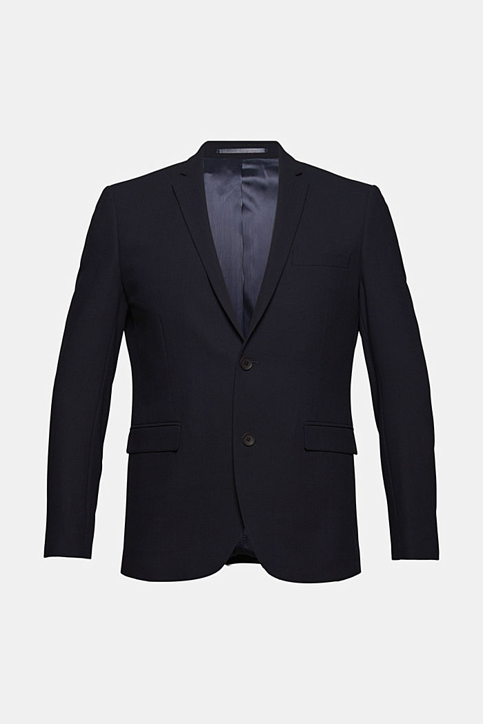 JOGG SUIT tailored jacket, wool blend, DARK BLUE, overview