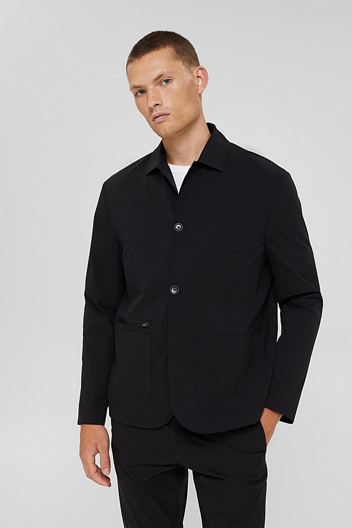 #ReimagineFlexibility: bi-stretch jacket, BLACK, detail image number 0