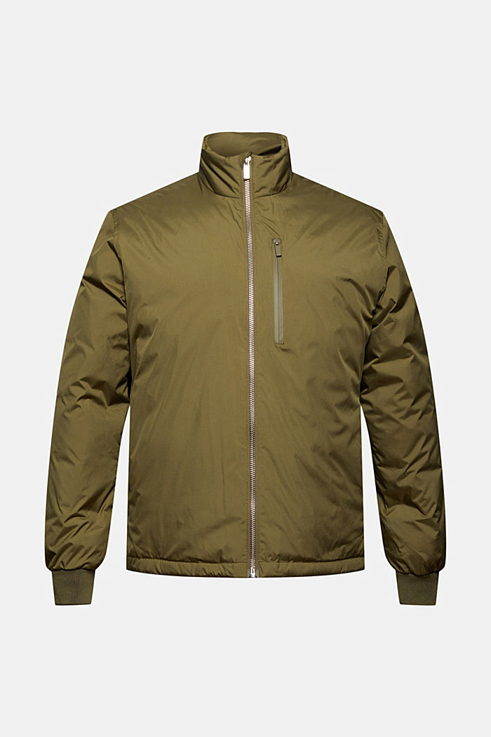 Recycled: jacket with down filling, LIGHT KHAKI, overview