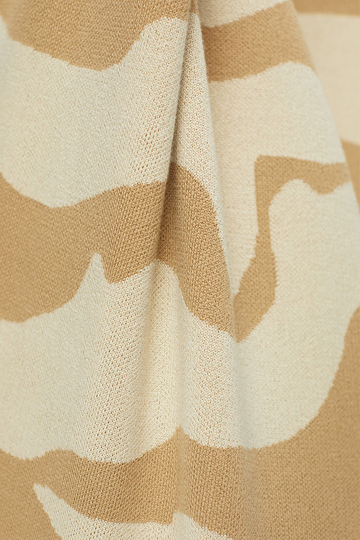 Patterned jumper made of pima cotton, LIGHT BEIGE, detail image number 4