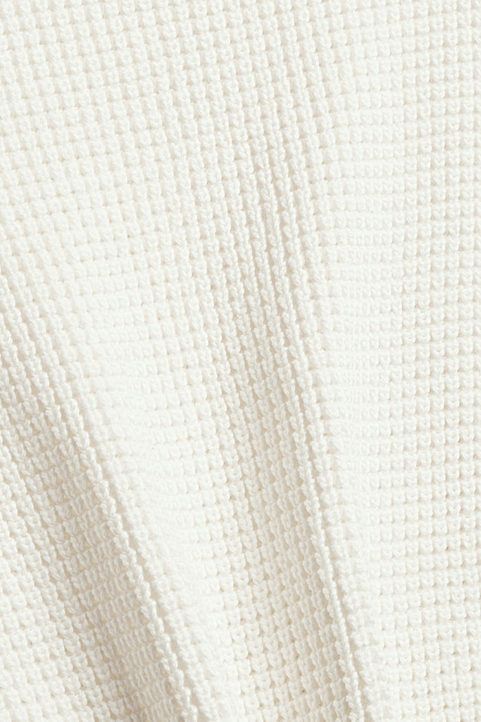 Knitted jumper in pima cotton, OFF WHITE, detail image number 4