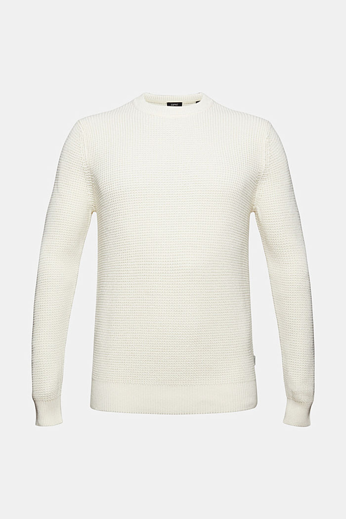 Knitted jumper in pima cotton, OFF WHITE, detail image number 5
