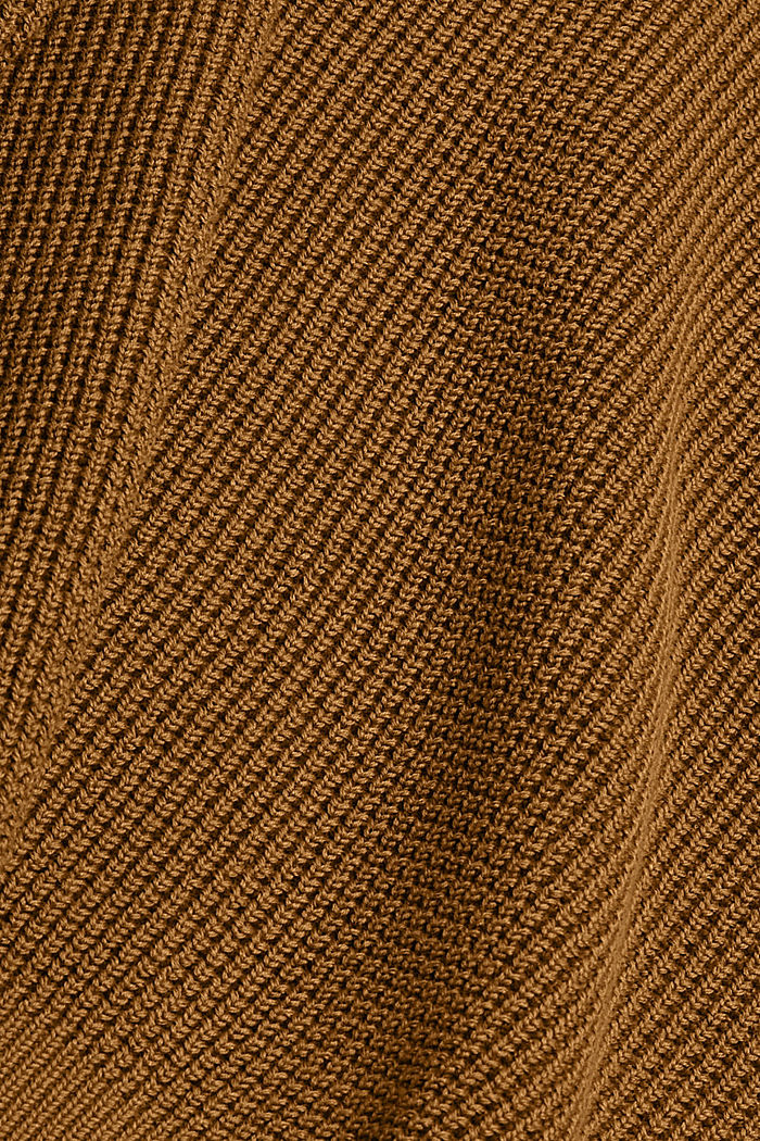 Knitted jumper in pima cotton, BARK, detail image number 4