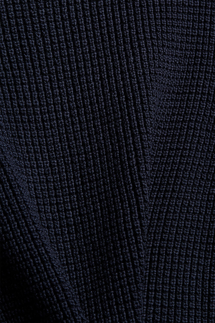 Dzianinowy sweter z bawełny pima, NAVY, detail image number 4