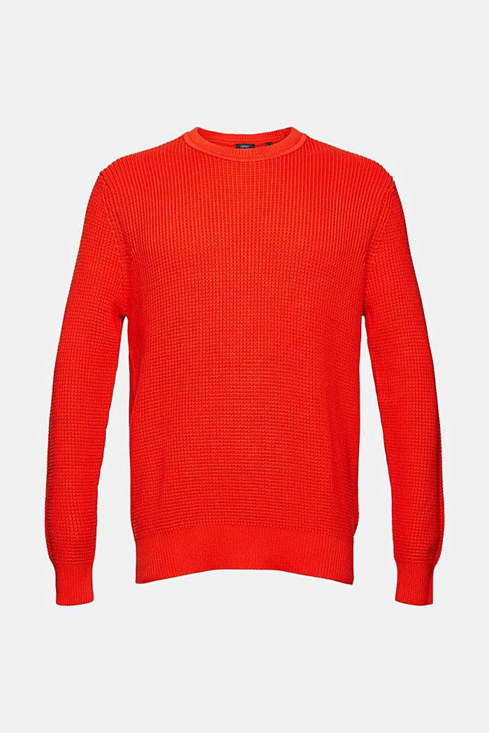 Knitted jumper in pima cotton, ORANGE, detail image number 5
