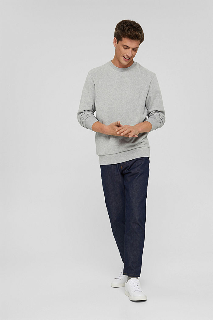 Cotton blend sweatshirt with TENCEL™, LIGHT GREY, detail image number 8