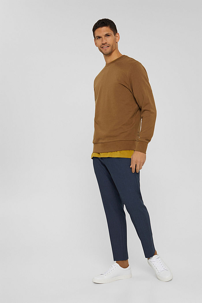 Cotton blend sweatshirt with TENCEL™, BARK, detail image number 8
