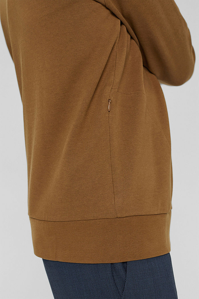 Cotton blend sweatshirt with TENCEL™, BARK, detail image number 6