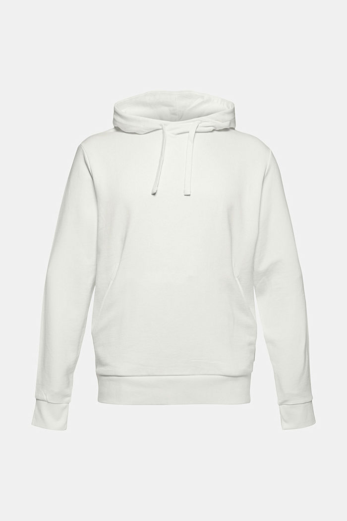 Hooded sweatshirt in blended cotton with TENCEL™, OFF WHITE, detail image number 6
