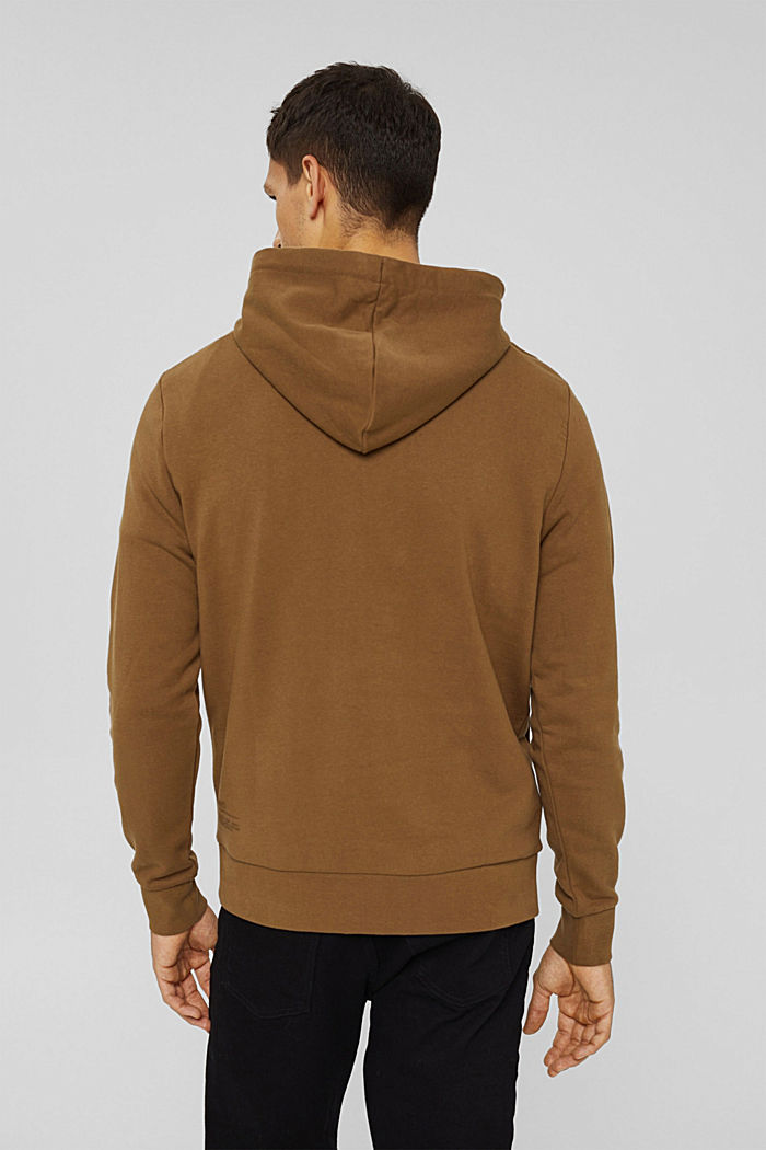 Hooded sweatshirt in blended cotton with TENCEL™, BARK, detail image number 3