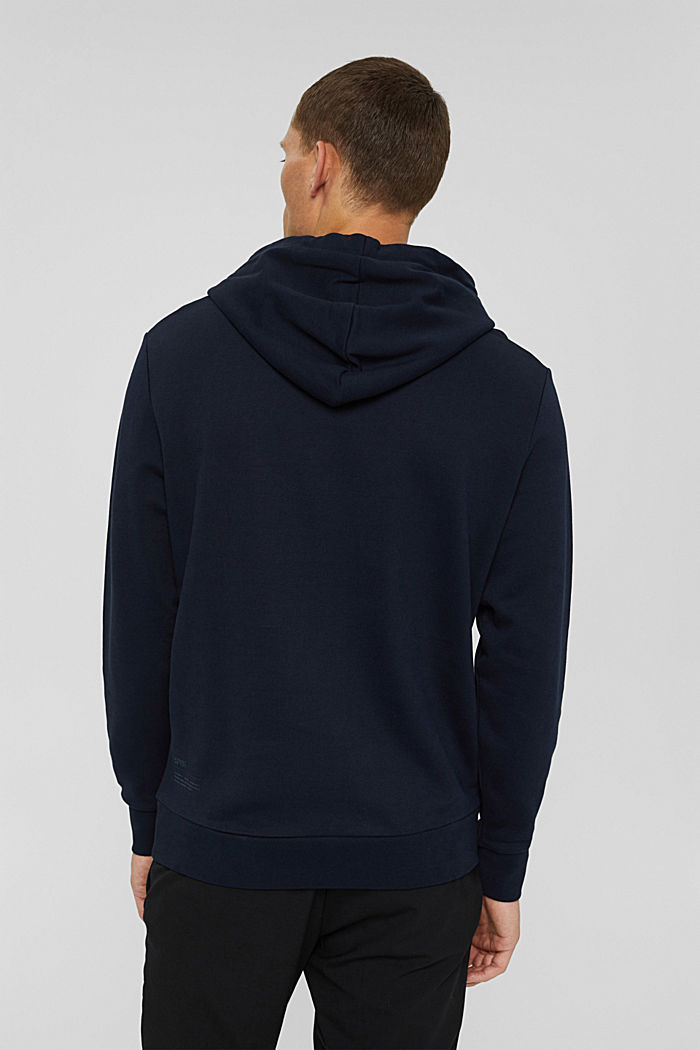 Hooded sweatshirt in blended cotton with TENCEL™, NAVY, detail image number 3