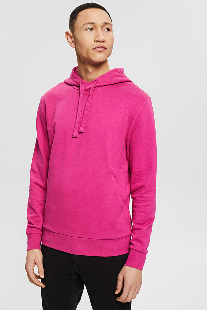 Hooded sweatshirt in blended cotton with TENCEL™, BLUSH, detail image number 0