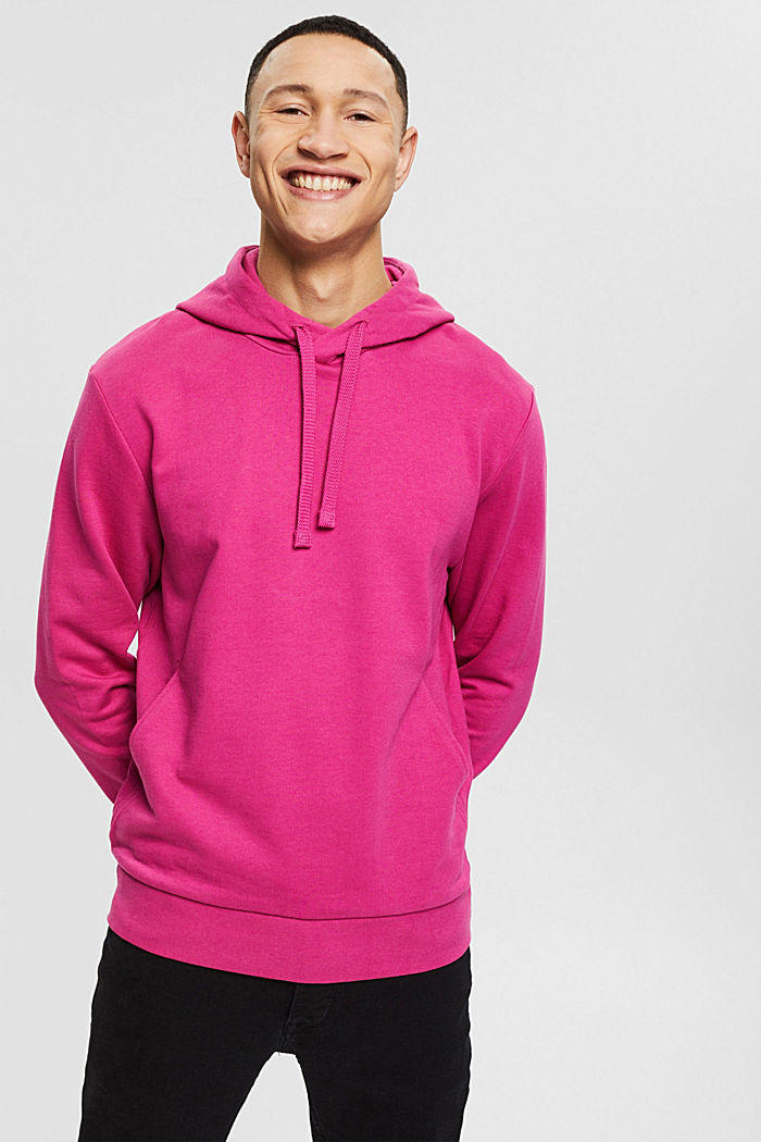 Hooded sweatshirt in blended cotton with TENCEL™, BLUSH, detail image number 4