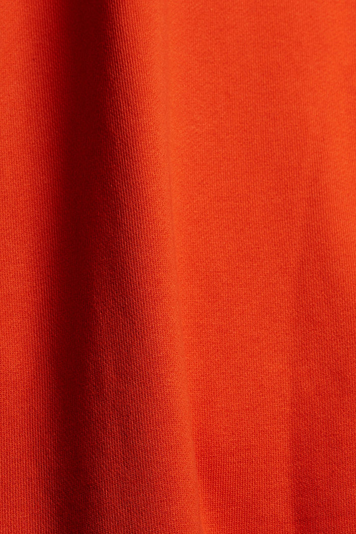 Hooded sweatshirt in blended cotton with TENCEL™, ORANGE, detail image number 4