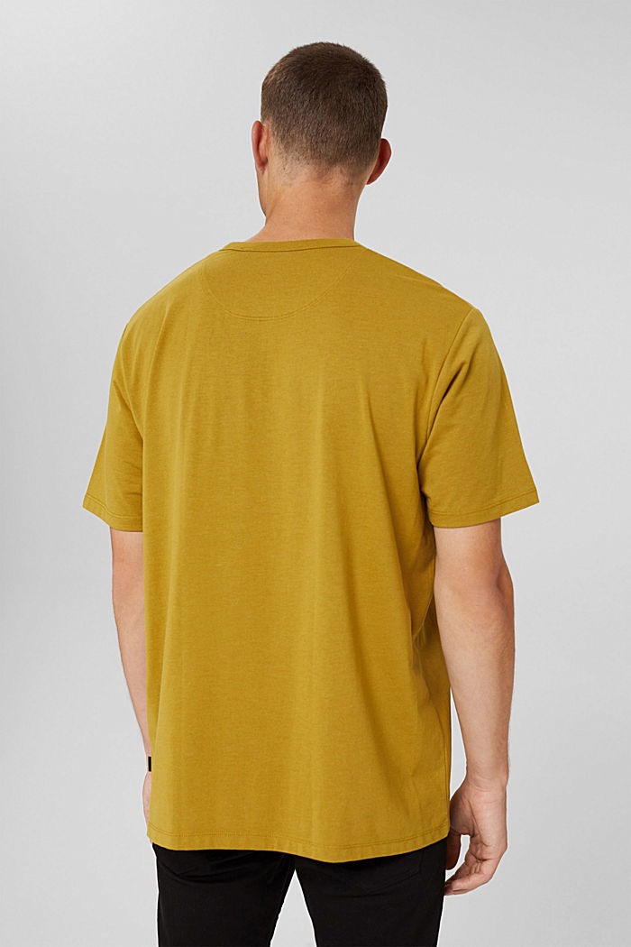 Jersey T-shirt met COOLMAX®, biologisch katoen, OLIVE, detail image number 3