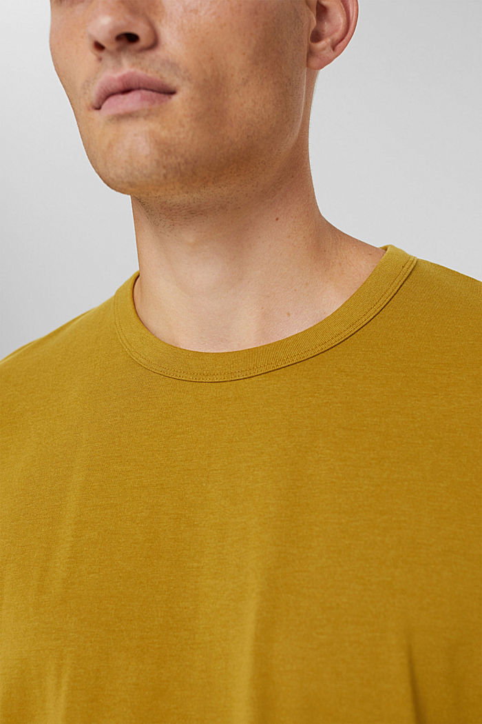 Jersey T-shirt met COOLMAX®, biologisch katoen, OLIVE, detail image number 1