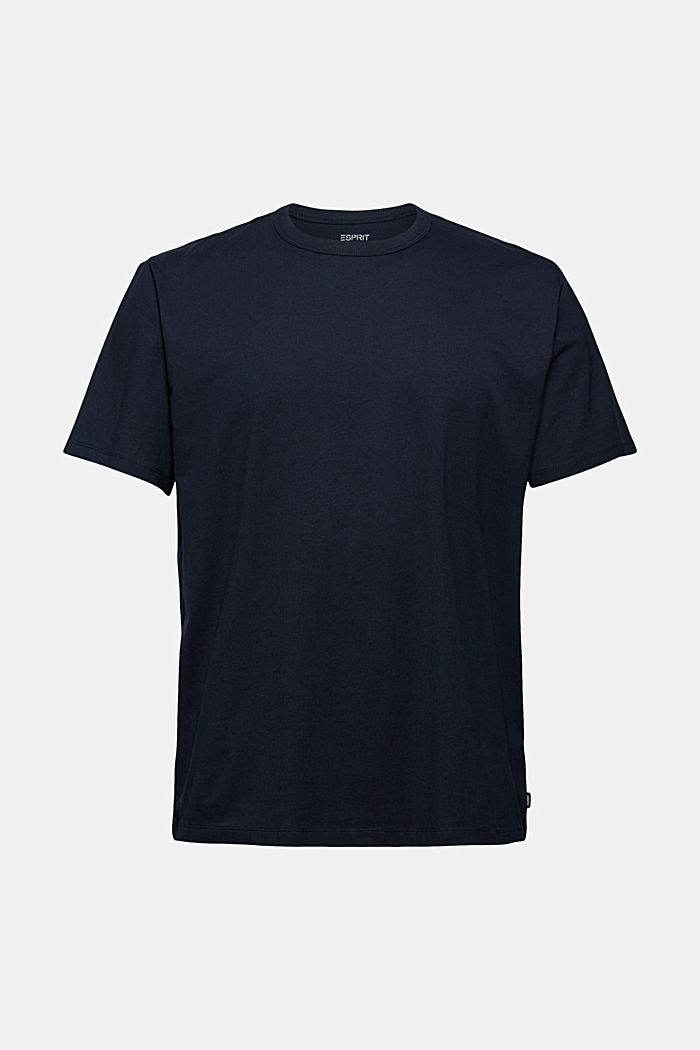 Jersey T-shirt with COOLMAX®, organic cotton, NAVY, overview
