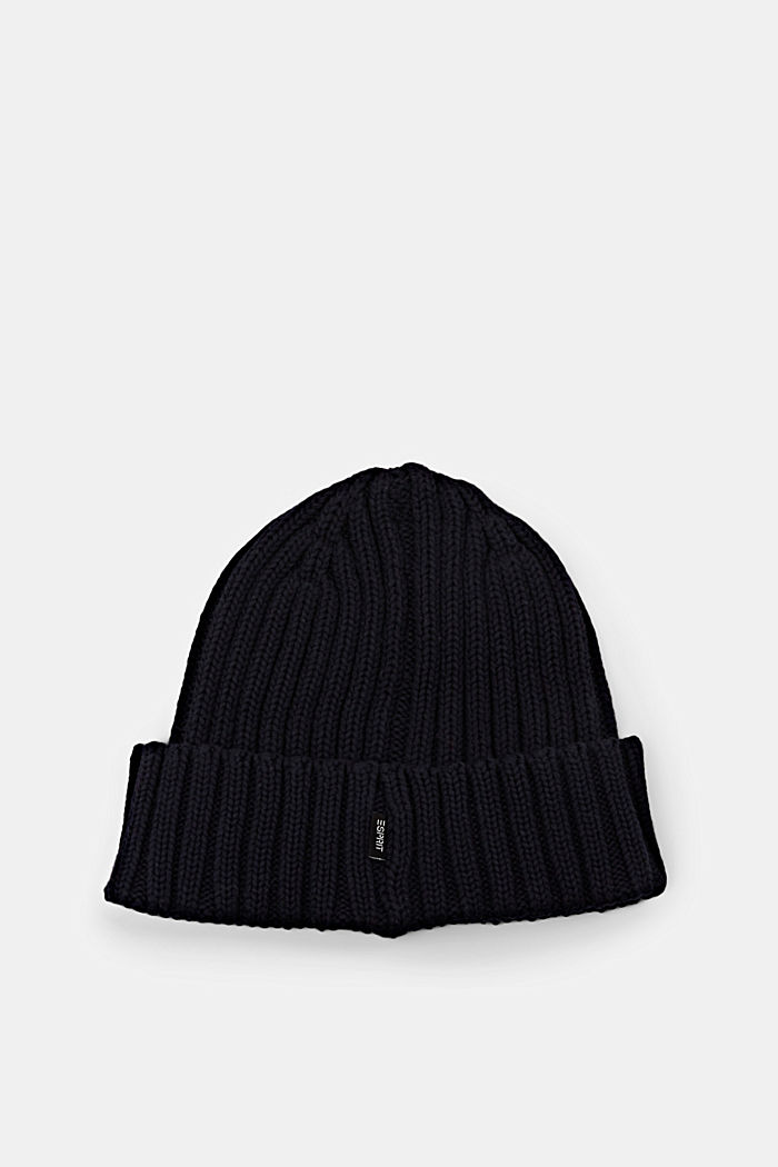 Rib knit beanie, NAVY, detail-asia image number 0