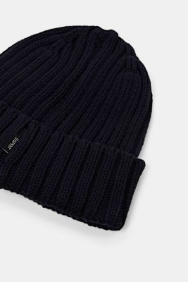 Rib knit beanie, NAVY, detail-asia image number 1