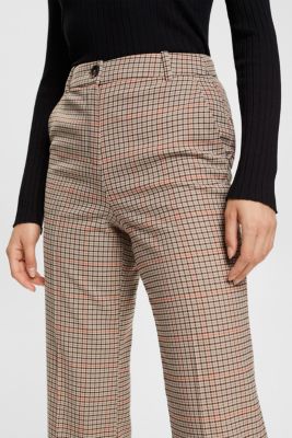 High-rise checked trousers, SAND, detail-asia image number 2