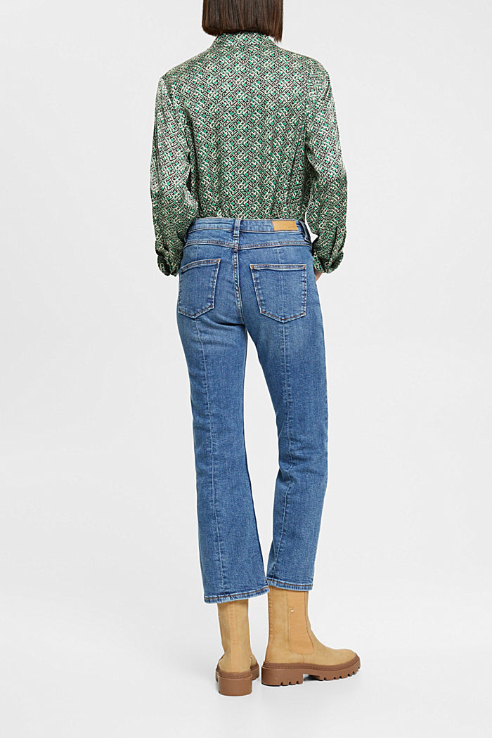 Mid-rise kick flare jeans, BLUE MEDIUM WASHED, detail-asia image number 3