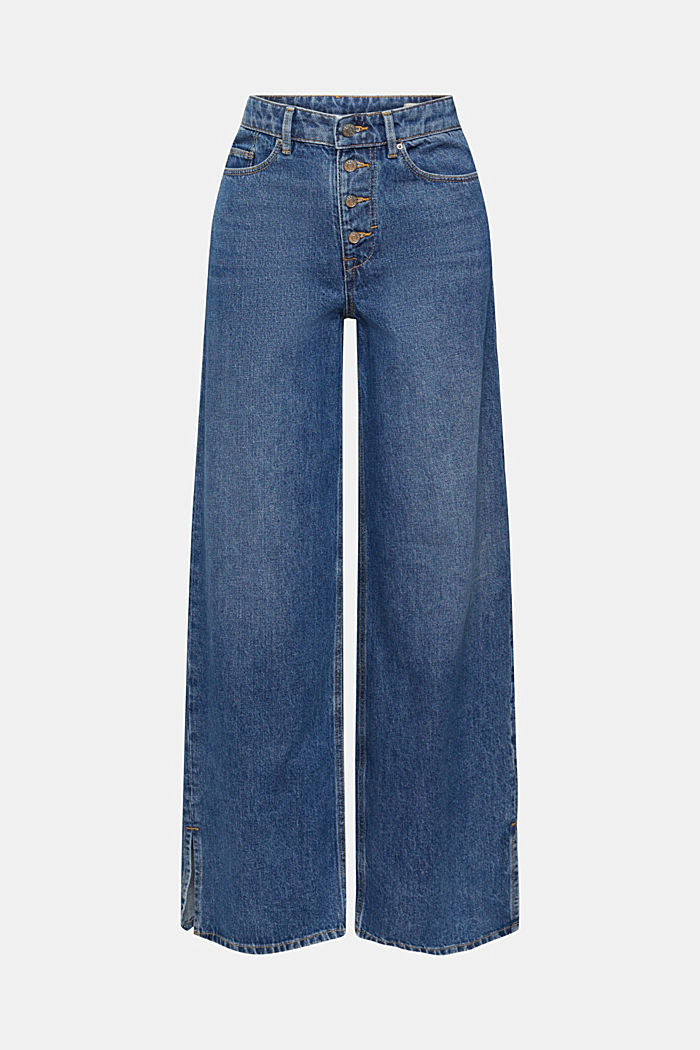 Mid-rise wide leg jeans, BLUE MEDIUM WASHED, detail-asia image number 6